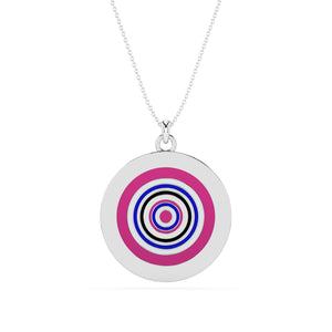 Enchanted Harmony Enamel Pendant Charm Necklace