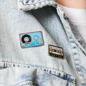 Retro Cassette Tape Enamel Pin Bundle