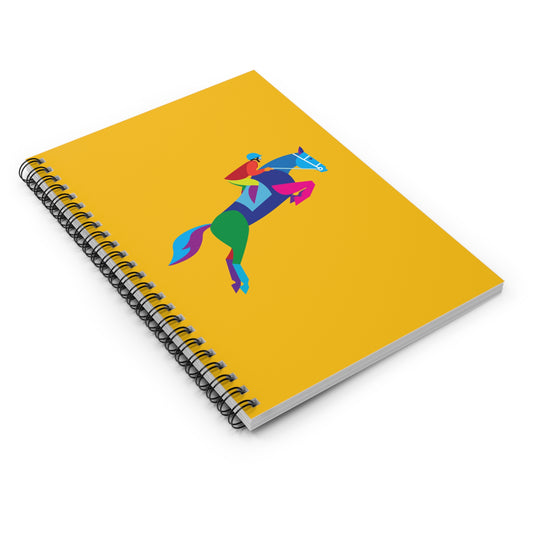Golden Equestrian Horse Jumping Notebook