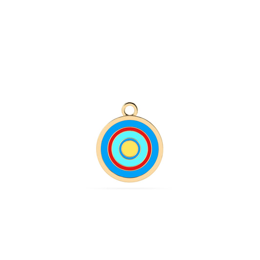 Golden Halo Enamel Pendant Charm