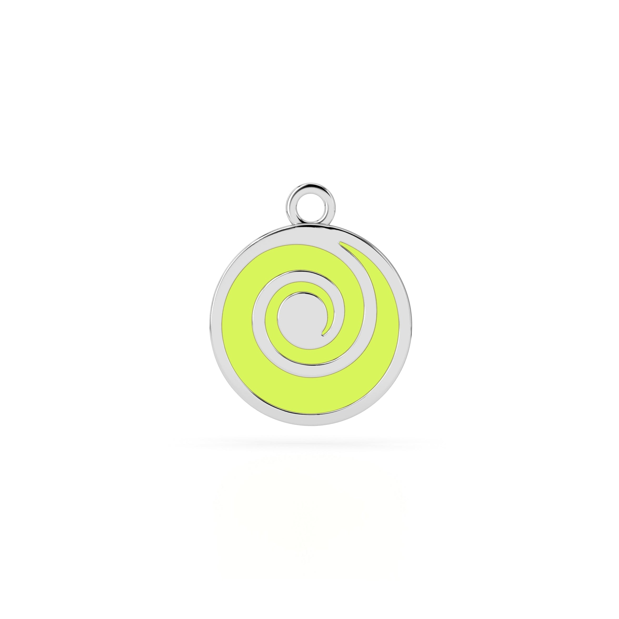 Verdant Vortex Enamel Pendant Charm