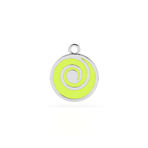 Verdant Vortex Enamel Pendant Charm