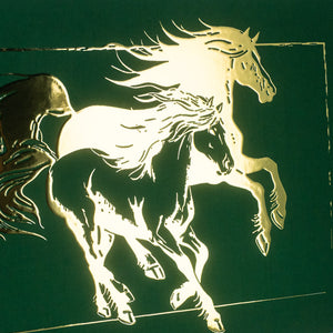 Golden Gallop Foil-Pressed Greeting Card