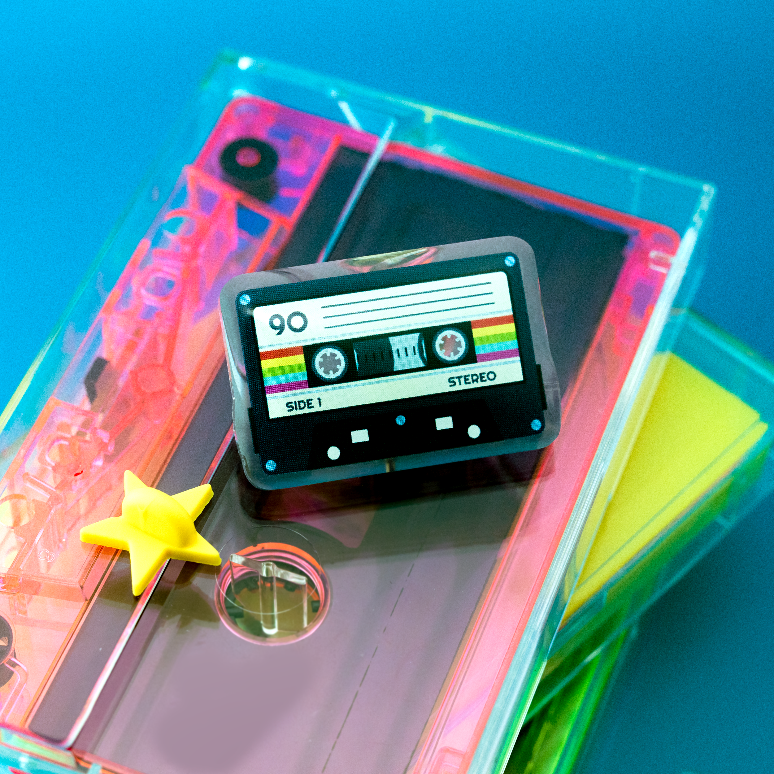 Kassettenrekorder-Acryl-Pin