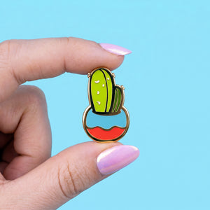 Mini Potted Cactus Enamel Pin