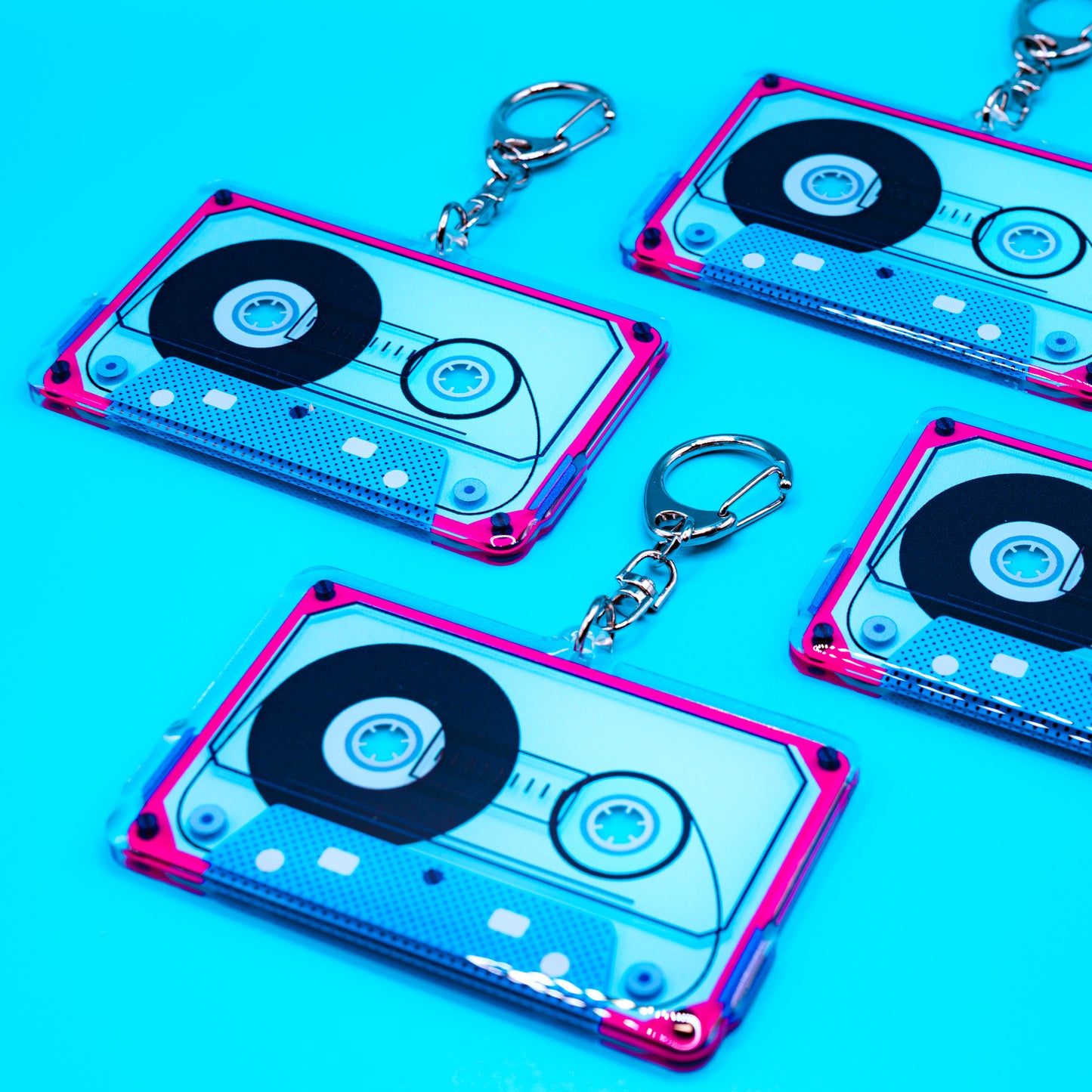 Retro Cassette Tape Keychain Charm