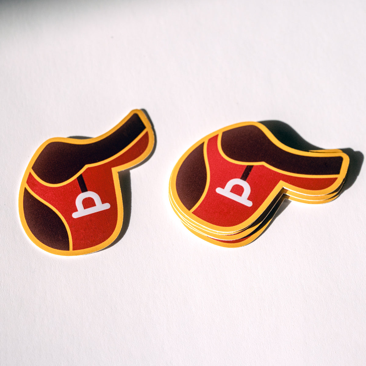 English Saddle Embossed Vinyl Sticker Set (2 Pack)