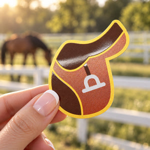 English Saddle Embossed Vinyl Sticker Set (2 Pack)