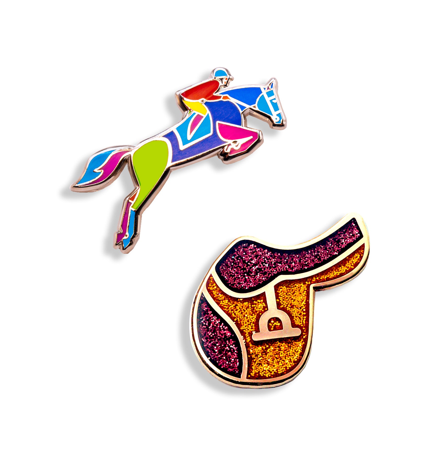 Pferde-Emaille-Pin-Bundle