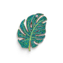 Sparkling Monstera Leaf Enamel Pin