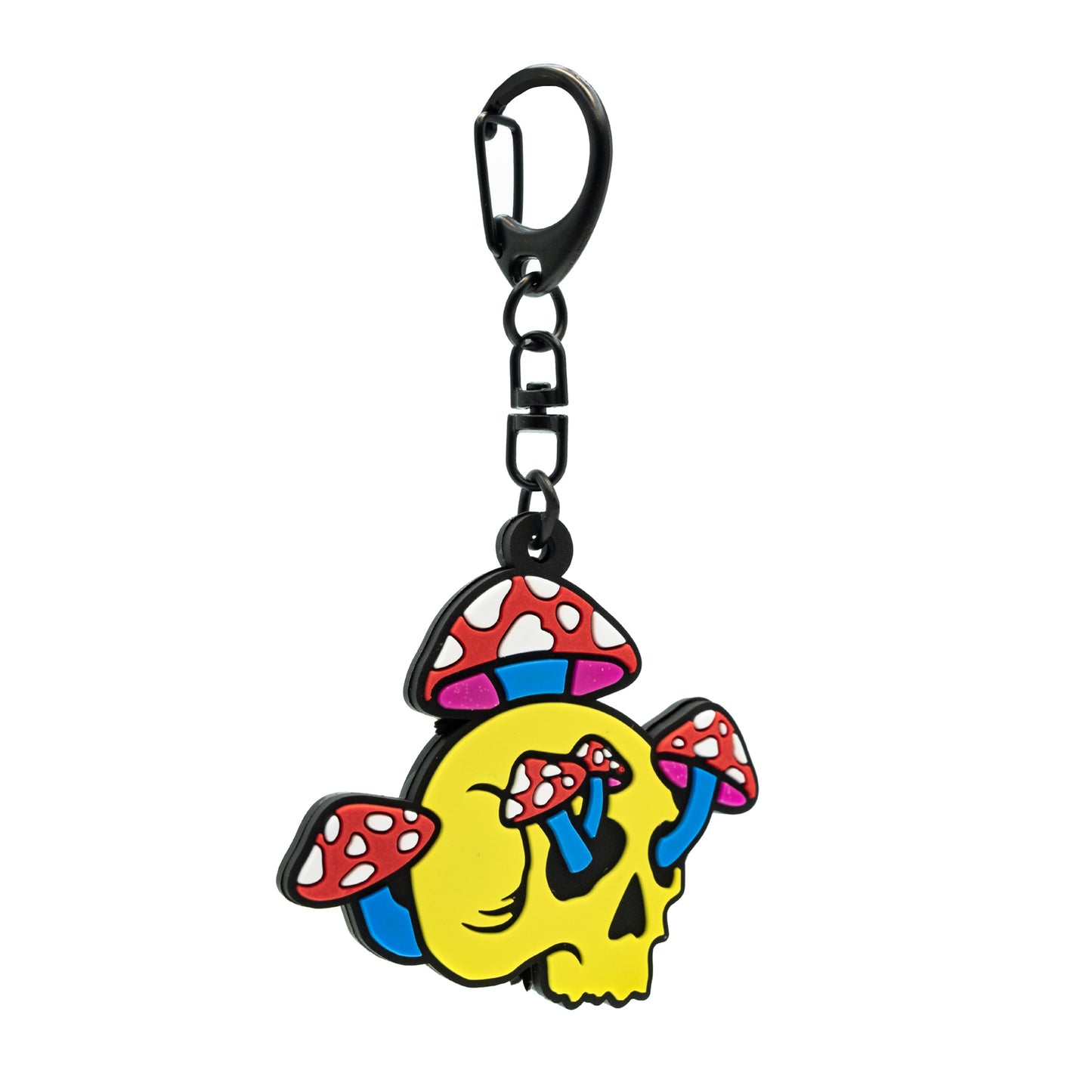 Shroom Skull 3D Rubber Keychain
