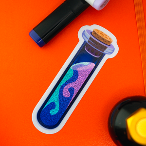 Enchanted Potion Vial Holographic Sticker