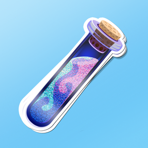 Enchanted Potion Vial Holographic Sticker