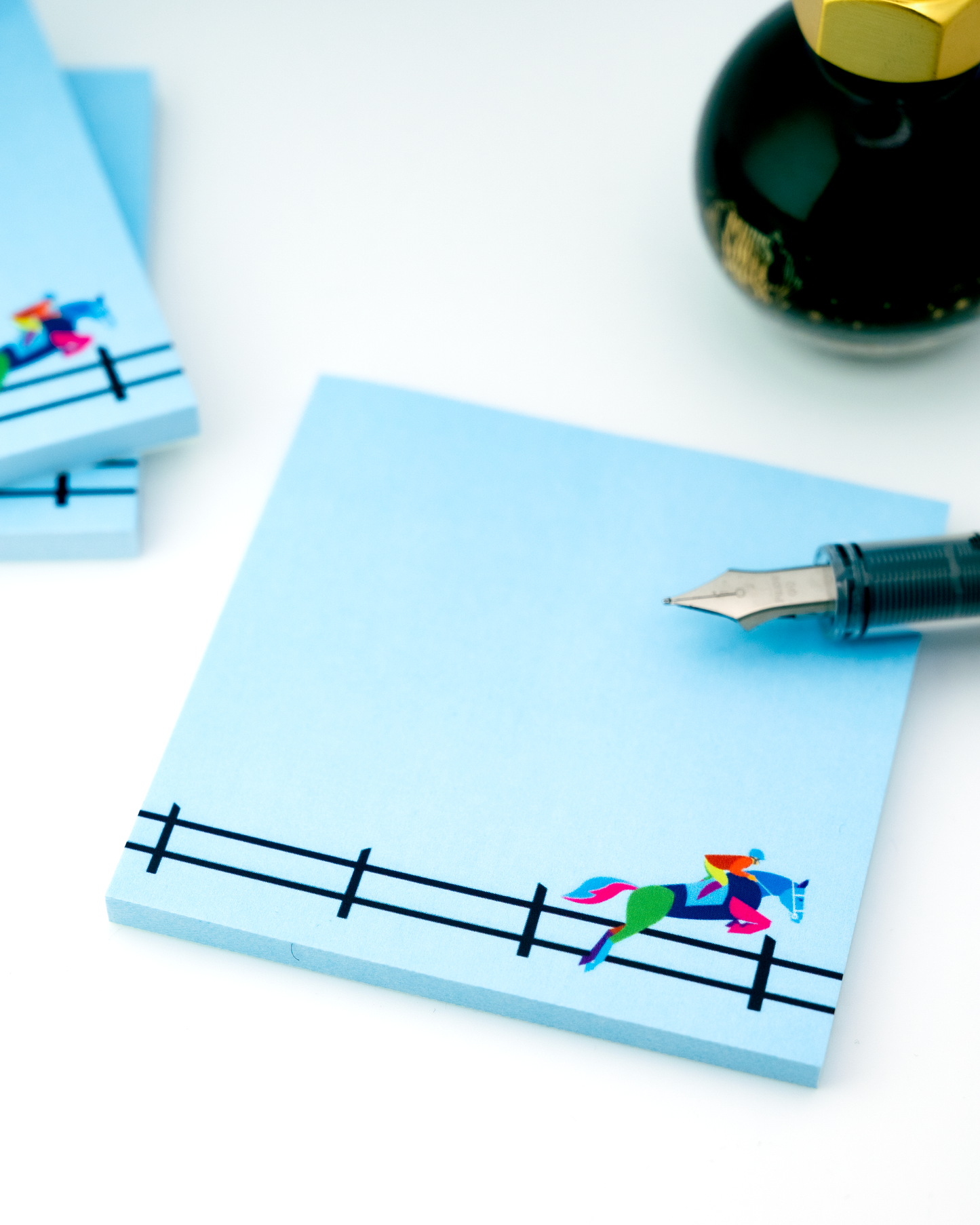 Horse Jumping Sticky Notepads - Pack of 3
