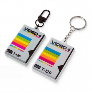 Retro VHS Tape Sleeve Keychain Charm