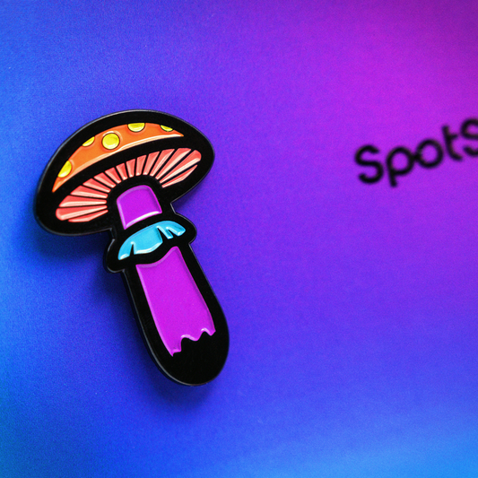 Psychedelic Mushroom Enamel Pin