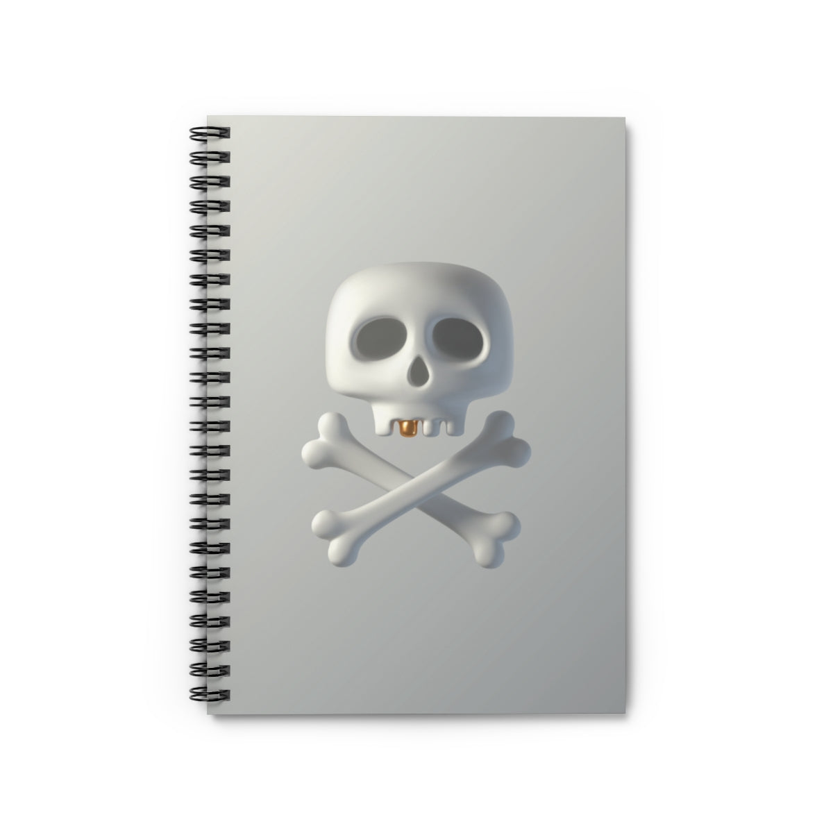 Piraten-Totenkopf mit goldenem Zahn Spiralblock