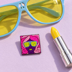 Peace & Love Hippie Enamel Pin