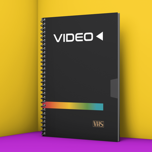 Black VHS Tape Sleeve Notebook