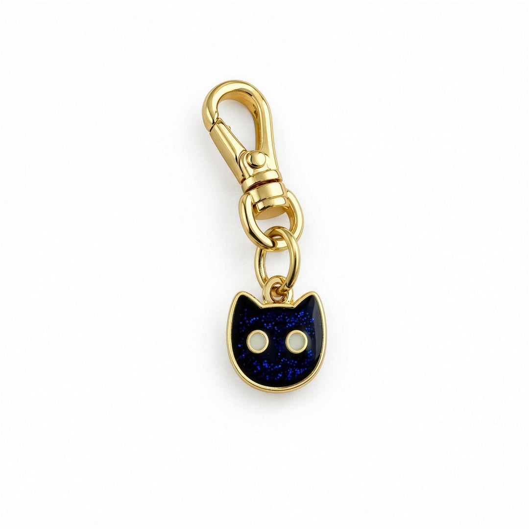 Midnight Glimmer — Glow-in-the-Dark Cat Charm
