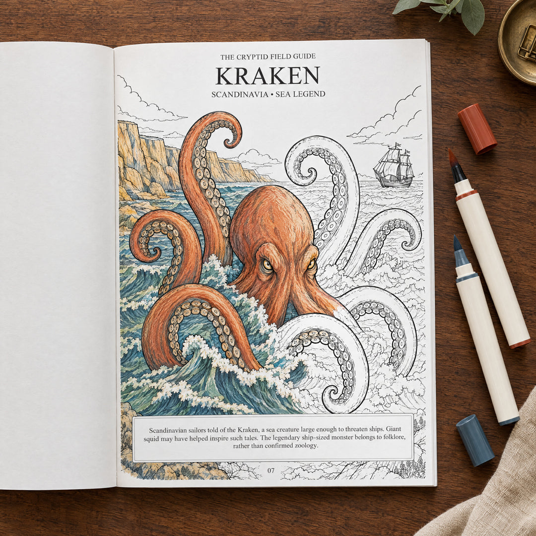 The Cryptid Field Guide Coloring Book