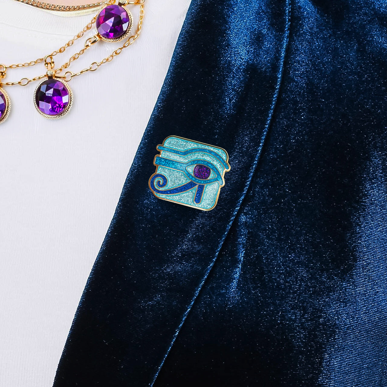 Egyptian Eye of Horus Enamel Pin