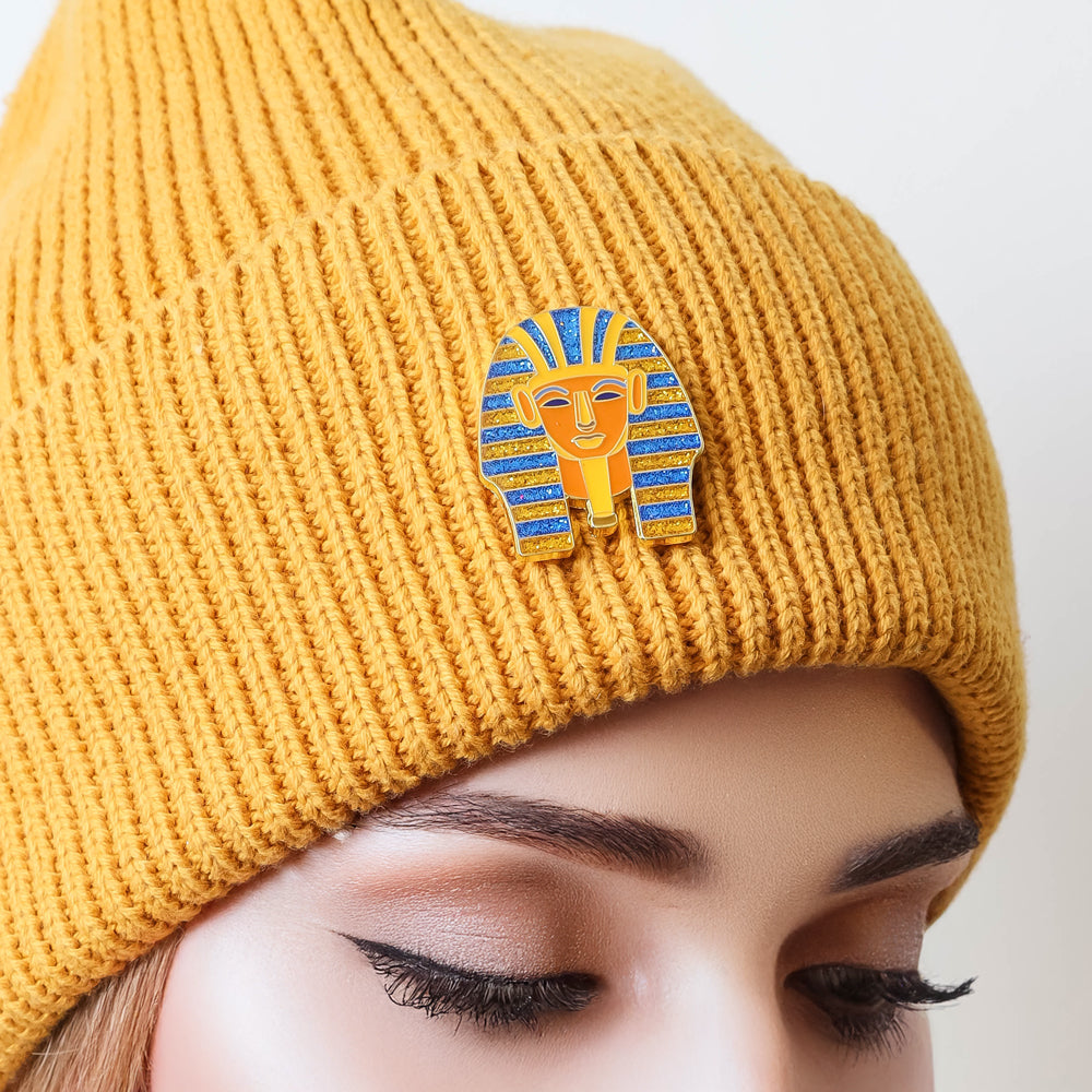 Golden King Tutankhamun Enamel Pin