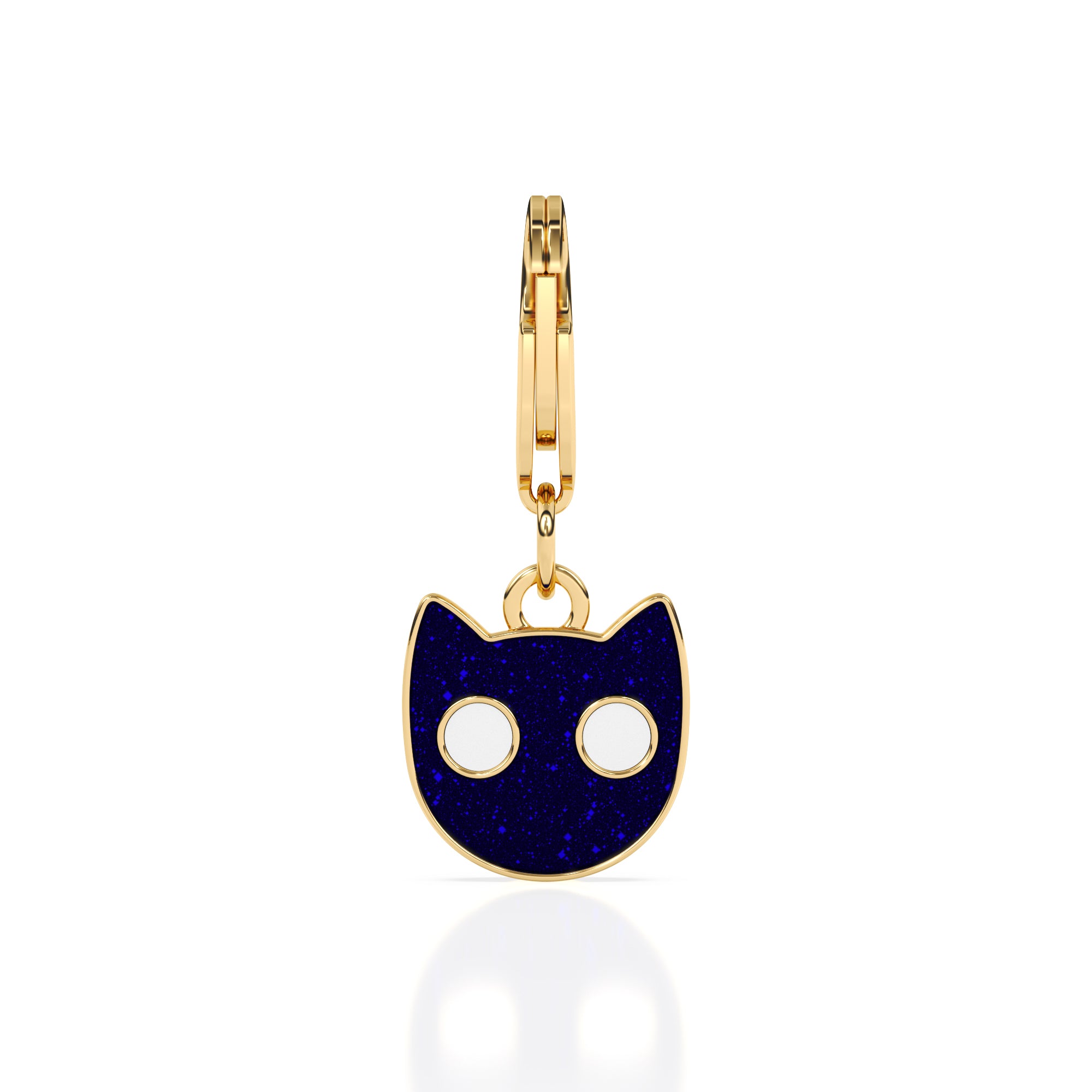 Twilight Kitty: Glowing Enamel Cat Charm