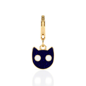 Twilight Kitty: Glowing Enamel Cat Charm