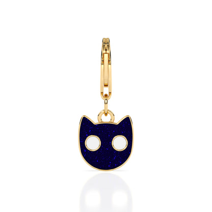 Twilight Kitty: Glowing Enamel Cat Charm