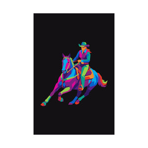 Cowgirl Rodeo Western Horse Art Print