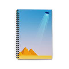 UFO Over Pyramids Spiral Notebook