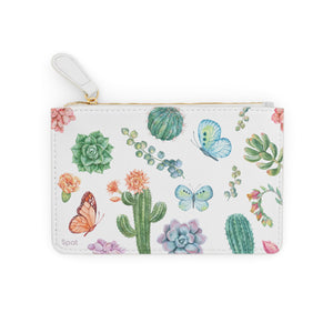 Desert Bloom Botanical Mini Zipper Clutch Bag