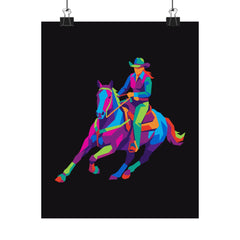 Cowgirl Rodeo Western Horse Art Print