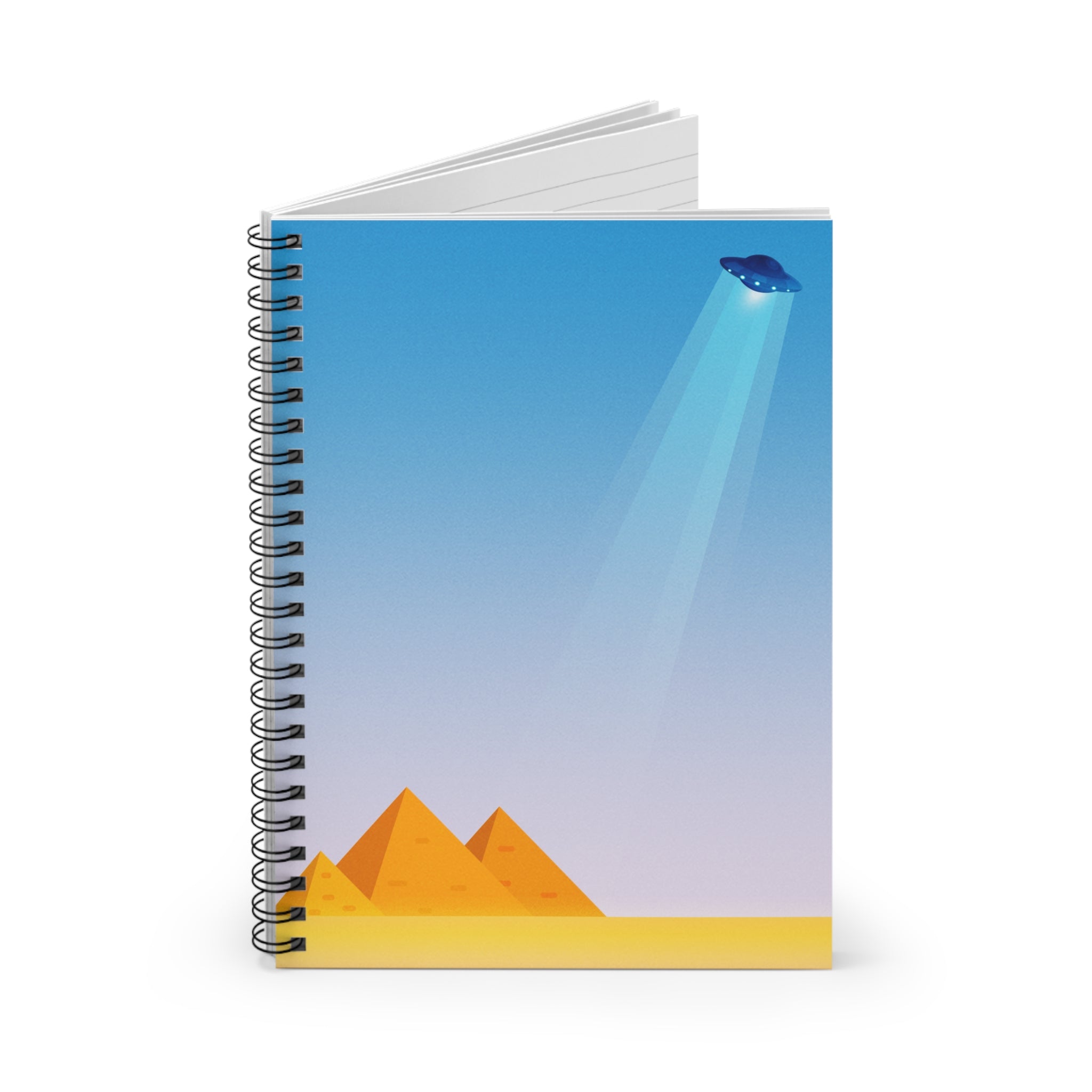 UFO Over Pyramids Spiral Notebook