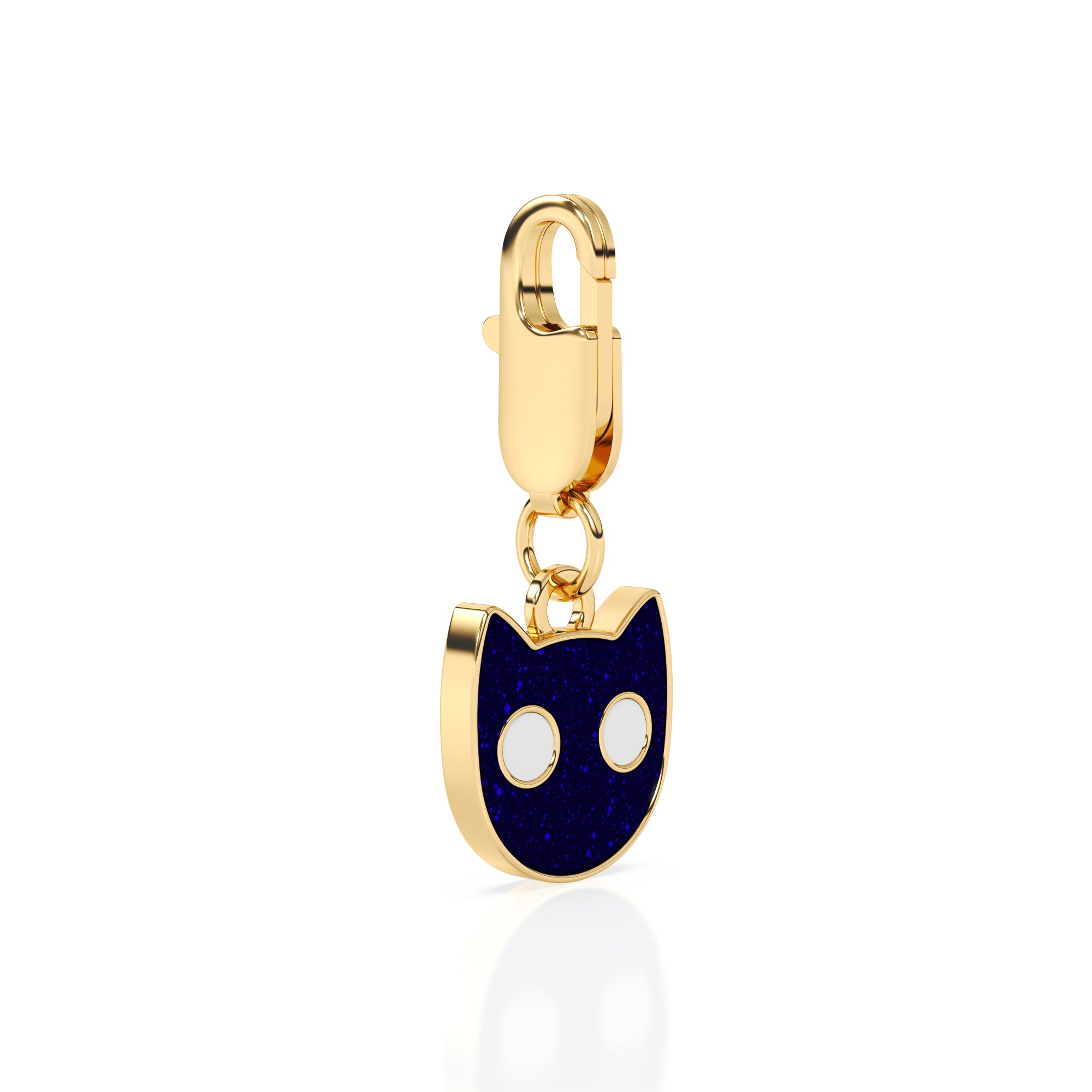 Twilight Kitty: Glowing Enamel Cat Charm
