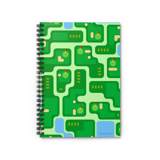 Mini Golf Course Spiral Notebook