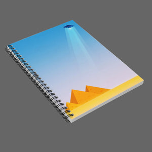 UFO Over Pyramids Spiral Notebook