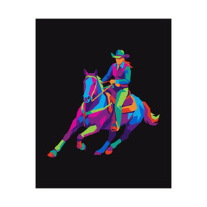 Cowgirl Rodeo Western Horse Art Print
