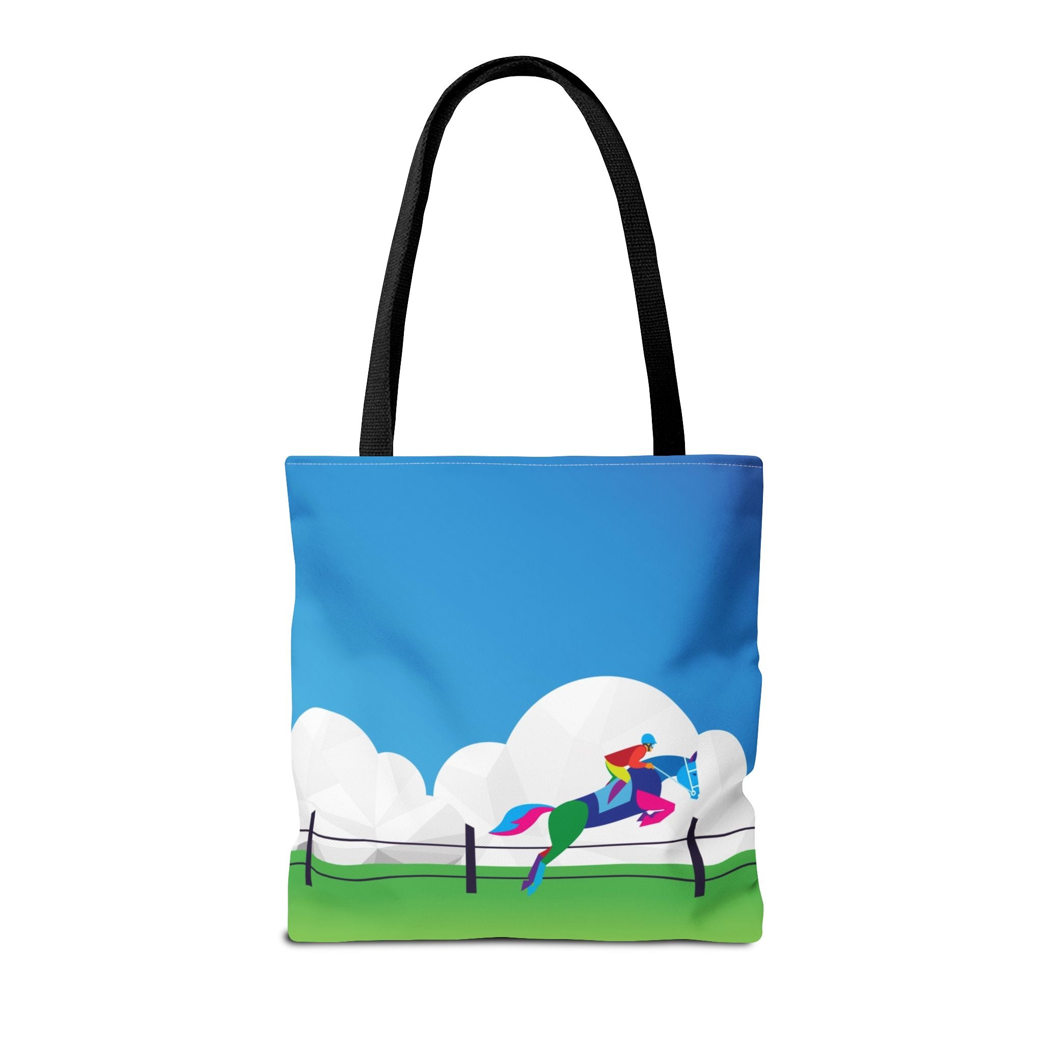 Equestrian Horse Jumping Tote Bag – Durable Canvas Bag for Horse Lovers, Riders & Equestrian Enthusiasts