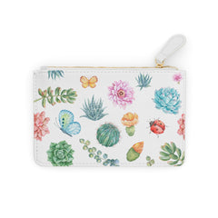 Desert Bloom Botanical Mini Zipper Clutch Bag