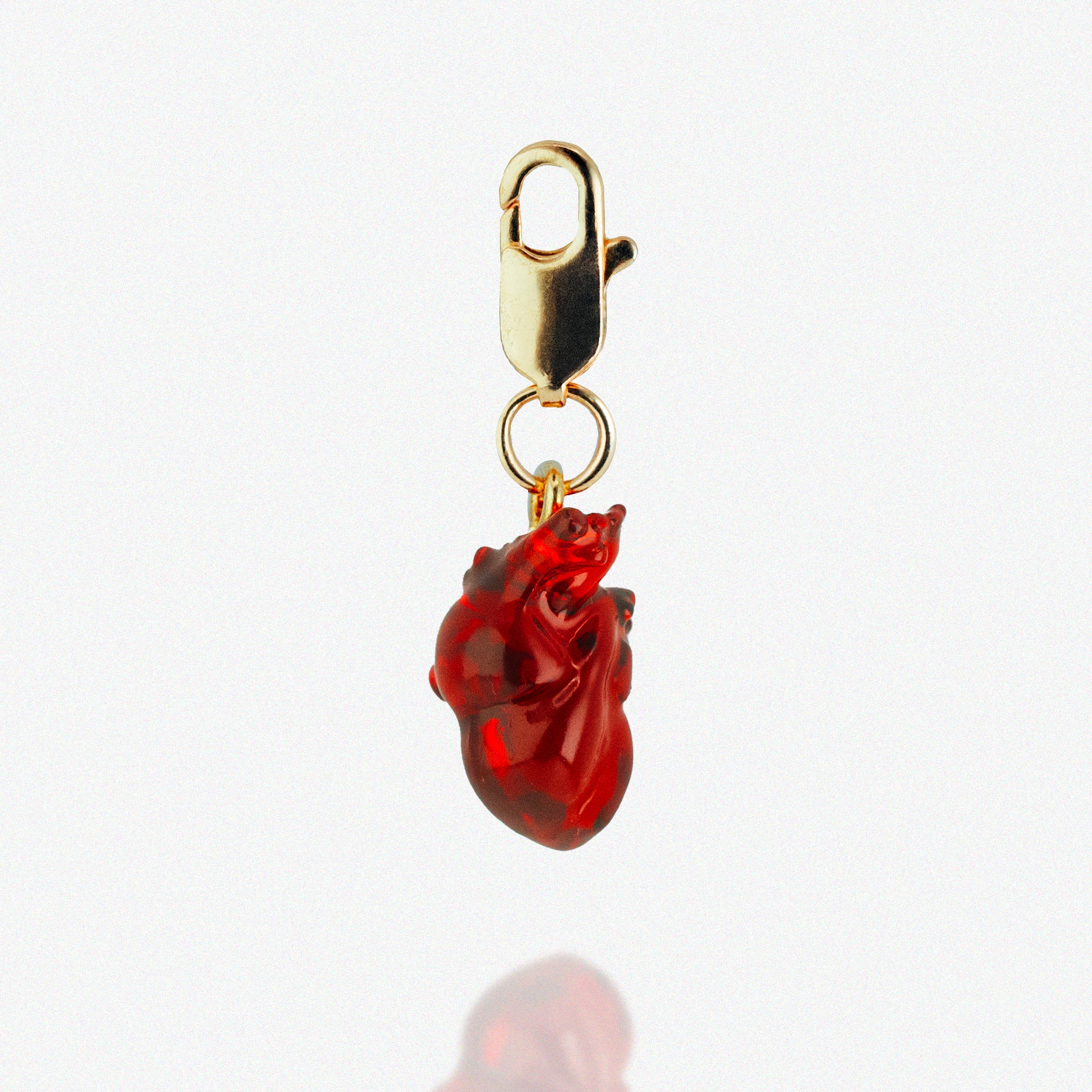 Anatomical Love Resin Heart Charm