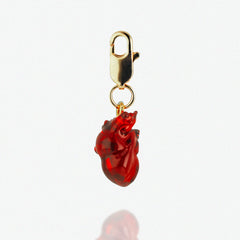 Anatomical Love Resin Heart Charm