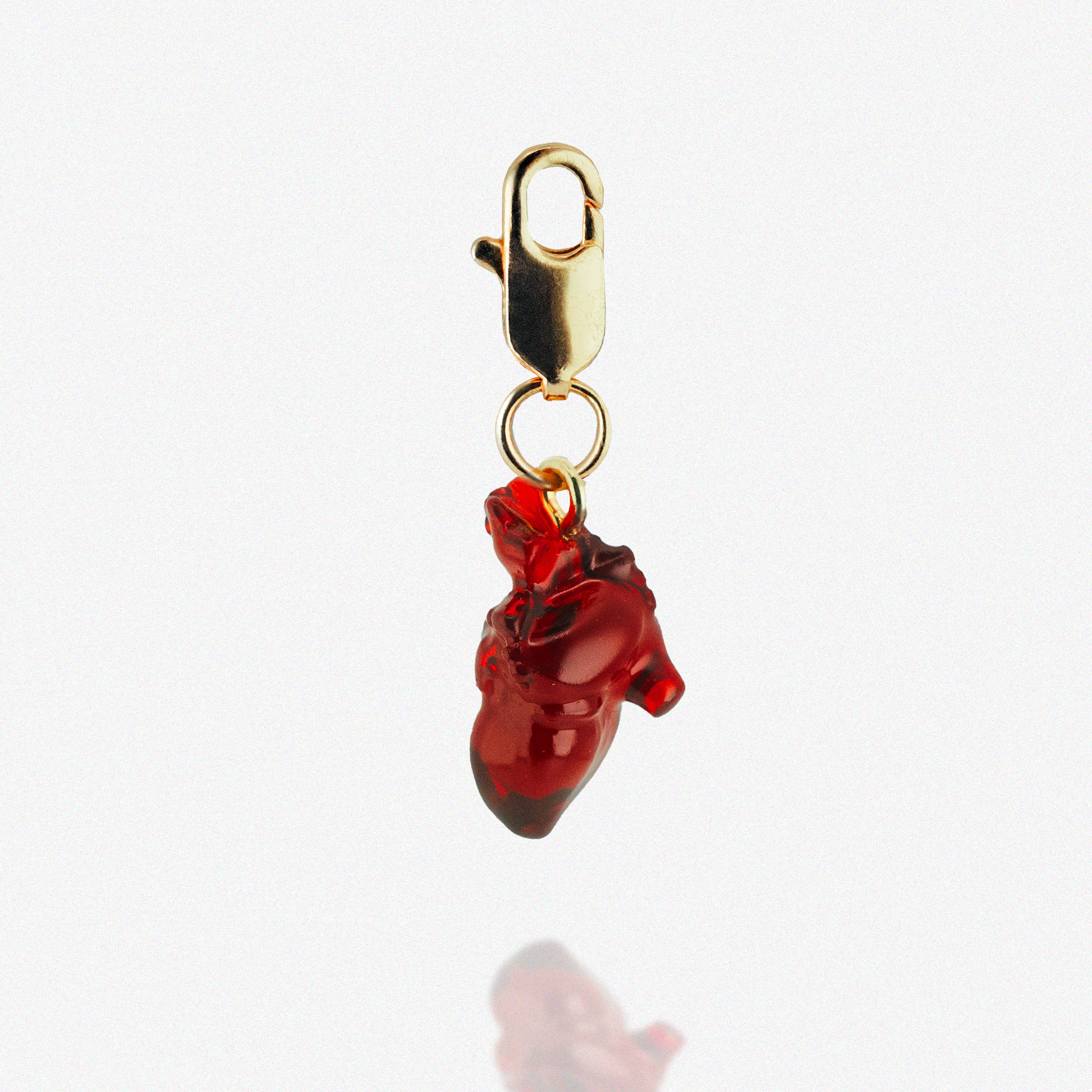 Anatomical Love Resin Heart Charm