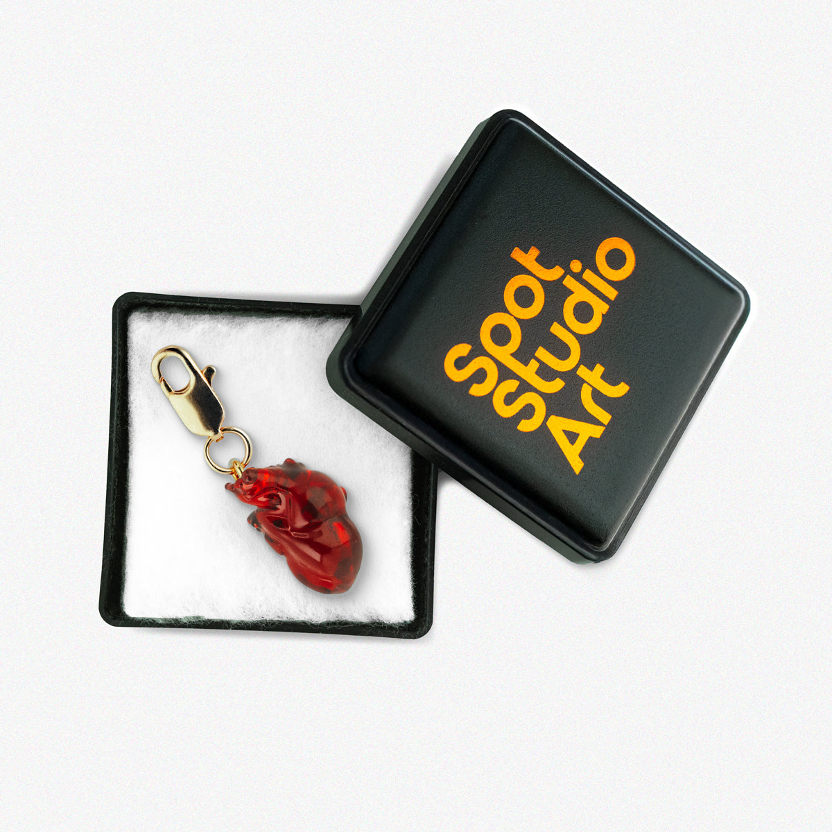Anatomical Love Resin Heart Charm