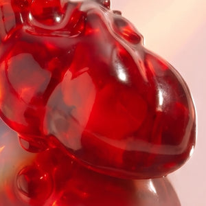 Anatomical Heart Resin Charm – Golden Clasp, Gift Boxed Bag Accessory