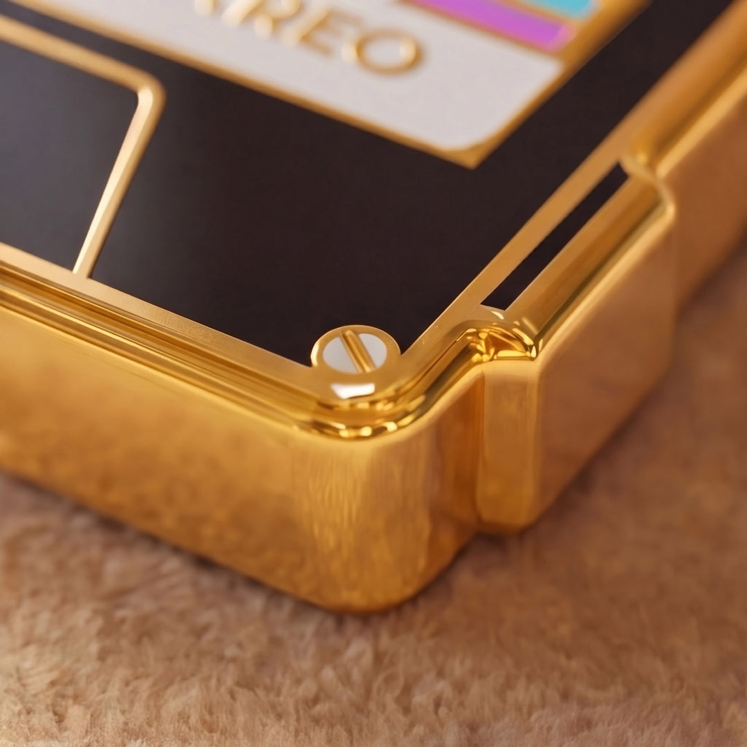 Vintage Vibes Golden Mixtape Pendant Charm