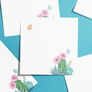 Butterfly Cactus Post-it® Note Set