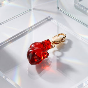 Anatomical Heart Resin Charm – Golden Clasp, Gift Boxed Bag Accessory