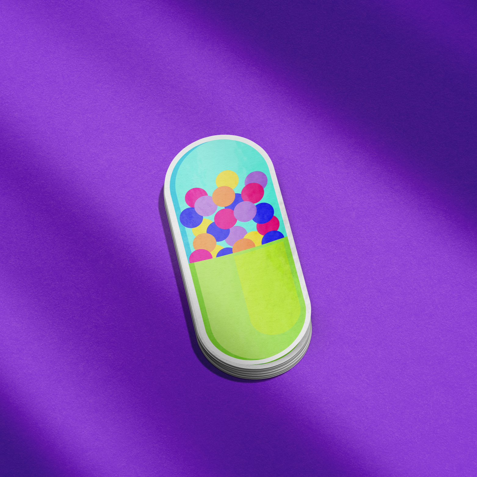 Medical Capsule Pill Vinyl Sticker (Set of 2)